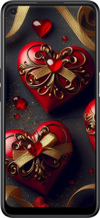 Силіконовий чехол Сердечки v4 для Oppo A55 - 5834u-2273 изображение 