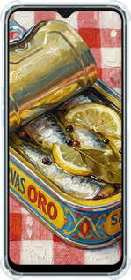 Силикон с усиленными углами чехол Vintage Sardine Tin Phone для Oppo A57s - 6772sp-2931 изображение 