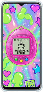 Силіконовий протиударний с посиленими кутами чехол Y2K Aesthetic Retro Pet: Годуй мене кавою для Oppo A57s - 6784sp-2931 изображение 