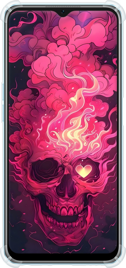 Силикон с усиленными углами чехол Череп арт для Oppo A57s - 6385sp-2931 изображение 