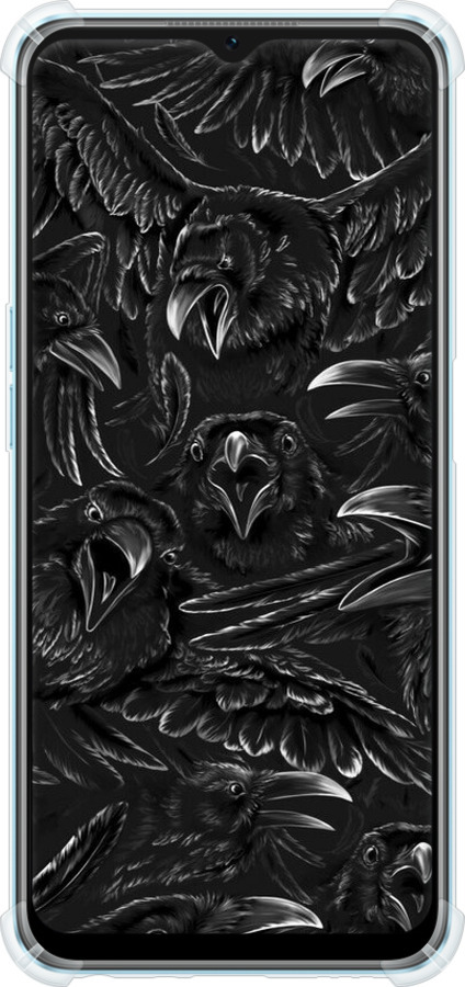 Силикон с усиленными углами чехол Воронья ярость для Oppo A57s - 6474sp-2931 изображение 