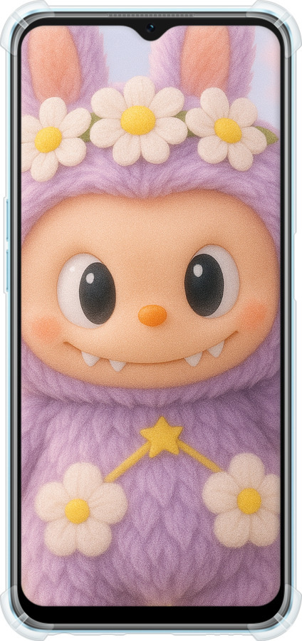 Силіконовий протиударний с посиленими кутами чехол Лабубу 1 для Oppo A57s - 6709sp-2931 изображение 