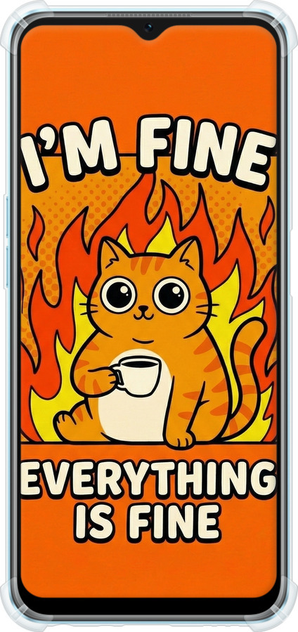 Силіконовий протиударний с посиленими кутами чехол Funny Cat для Oppo A57s - 6786sp-2931 изображение 