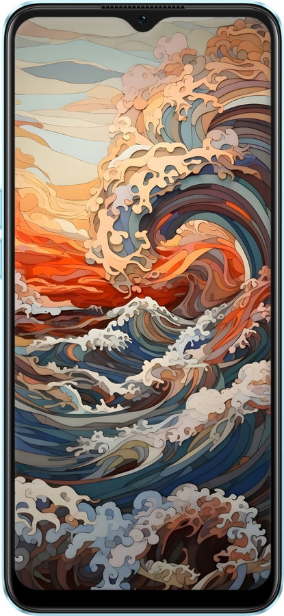 Силіконовий чехол Арт хвилі для Oppo A57s - 6324u-2931 изображение 