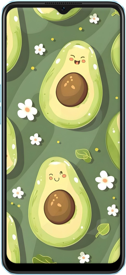 Силиконовый чехол Авокадо для Oppo A57s - 6380u-2931 изображение 