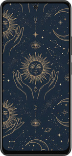 TPU чехол Celestial Harmony: Sun & Moon Gold Mystic Pattern для Oppo A58 4G - 6778b-3184 изображение 