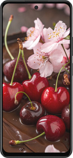 Силіконовий чехол Вишня у шоколаді для Oppo A58 4G - 6698u-3184 изображение 