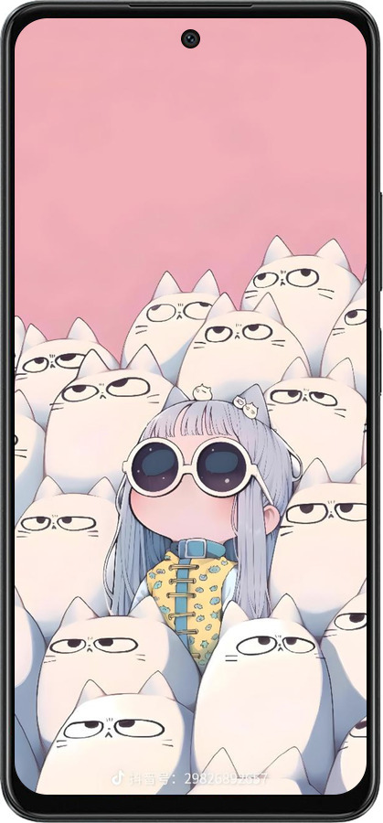 Силіконовий чехол Малышка с котами для Oppo A58 4G - 6295u-3184 изображение 
