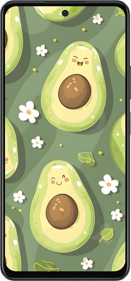 Силиконовый чехол Авокадо для Oppo A58 4G - 6380u-3184 изображение 