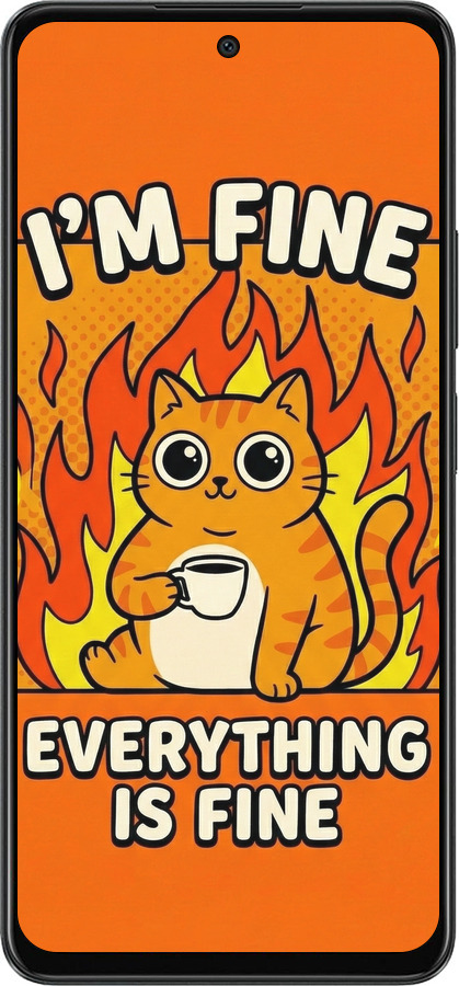 Силиконовый чехол Funny Cat для Oppo A58 4G - 6786u-3184 изображение 