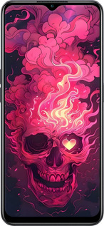 Силиконовый чехол Череп арт для Oppo A78 5G - 6385u-3169 изображение 