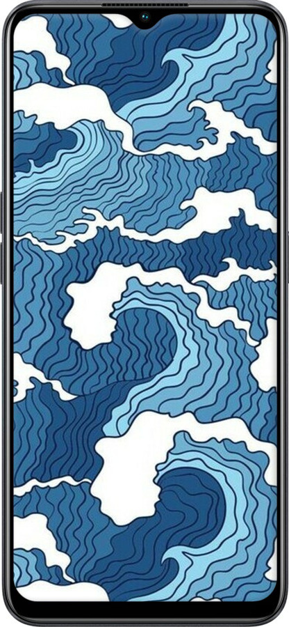 Силиконовый чехол Абстрактный рисунок морских волн для Oppo A58 5G - 6538u-2950 изображение 
