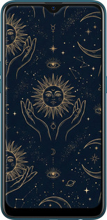 TPU чехол Celestial Harmony: Sun & Moon Gold Mystic Pattern для Oppo A12 - 6778b-2557 изображение 