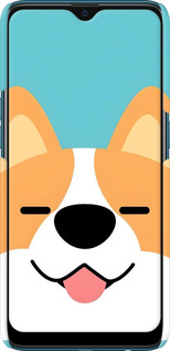 3D пластиковый матовый чехол Корги для Oppo A12 - 6280m-2557 изображение 