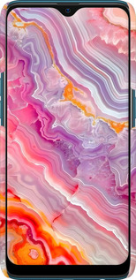 3D пластиковый матовый чехол Мрамор 2 для Oppo A12 - 6307m-2557 изображение 
