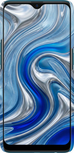 3D пластиковый матовый чехол Liquid Chrome для Oppo A12 - 6781m-2557 изображение 