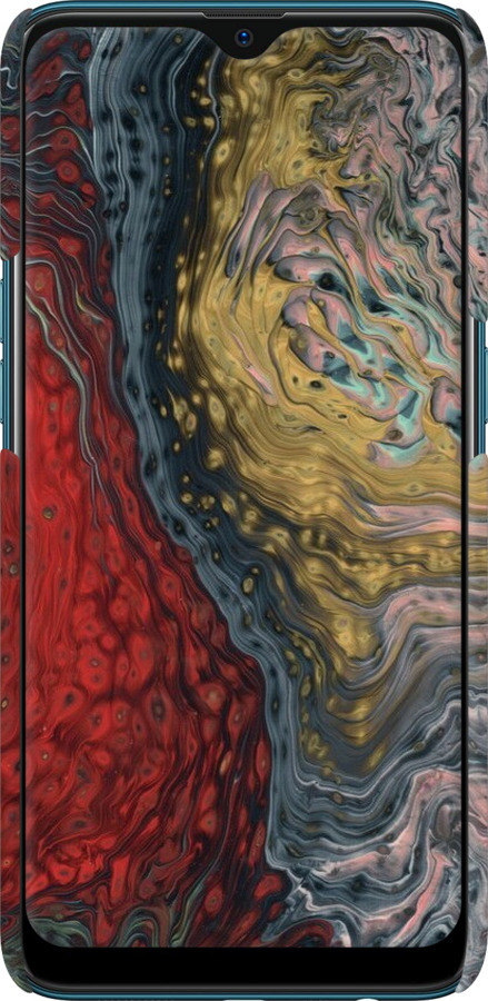 3D пластиковий матовий чехол Із зображенням абстрактного живопису для Oppo A12 - 6530m-2557 изображение 