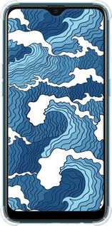 Силикон с усиленными углами чехол Абстрактный рисунок морских волн для Oppo A12 - 6538sp-2557 изображение 