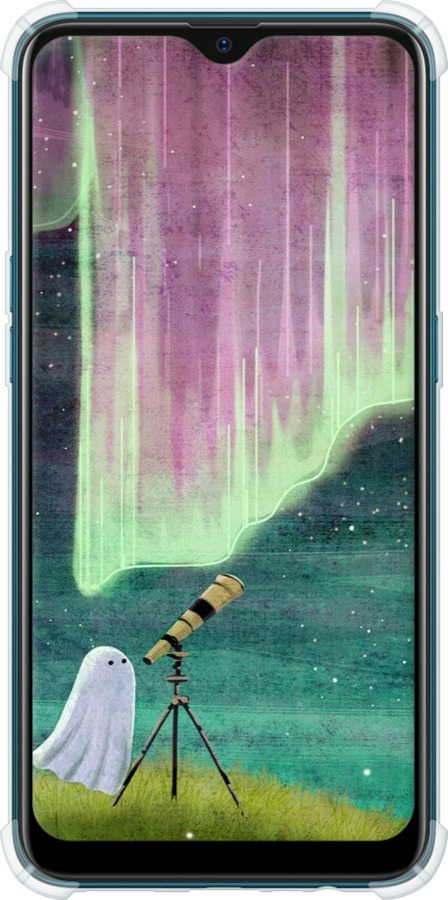 Силикон с усиленными углами чехол Привидение и звезды для Oppo A12 - 6443sp-2557 изображение 