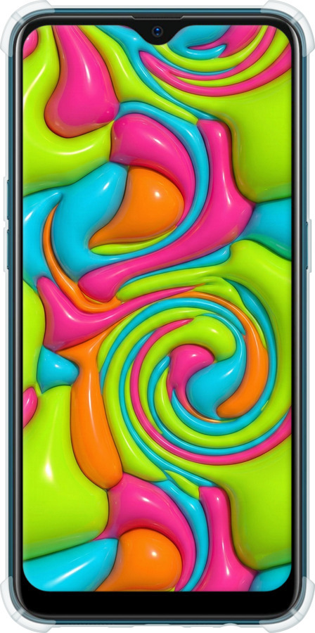 Силіконовий протиударний с посиленими кутами чехол Y2K Jelly Dream для Oppo A5S - 6780sp-1892 изображение 