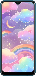 2D пластиковый чехол Облака и радуга для Oppo A12 - 6312t-2557 изображение 