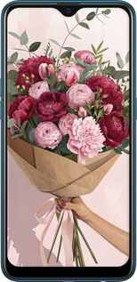 2D пластиковый чехол Пионы 1 для Oppo A12 - 6705t-2557 изображение 