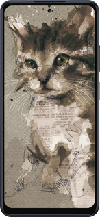 Силіконовий чехол Кошеня з плям і ліній для Oppo A5X 4G/5G - 119u-4090 изображение 