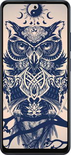 Силиконовый чехол Узорчатая сова для Oppo A5X 4G/5G - 4000u-4090 изображение 