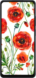 Силіконовий чехол Намальовані маки для Oppo A5X 4G/5G - 4278u-4090 изображение 