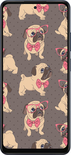 Силиконовый чехол мопсики 2 для Oppo A5X 4G/5G - 4362u-4090 изображение 