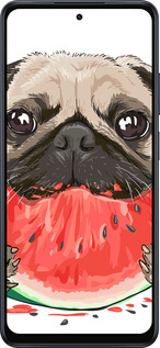 Силіконовий чехол Мопс і кавун для Oppo A5X 4G/5G - 4665u-4090 изображение 