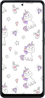 Силиконовый чехол Единорожка v2 для Oppo A5X 4G/5G - 4703u-4090 изображение 