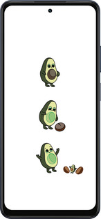 Силиконовый чехол Авокадо 1 для Oppo A5X 4G/5G - 4857u-4090 изображение 