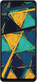 Силиконовый чехол Арт, абстракция, желтый, синий для Oppo A5X 4G/5G - 5382u-4090 изображение 