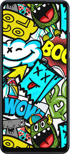 Силиконовый чехол Стикеры v4 для Oppo A5X 4G/5G - 5508u-4090 изображение 