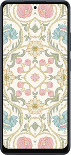 Силиконовый чехол Цветочный орнамент v2 для Oppo A5X 4G/5G - 5513u-4090 изображение 