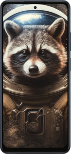 Силиконовый чехол Raccoon austronaut для Oppo A5X 4G/5G - 5581u-4090 изображение 