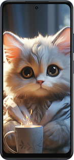Силиконовый чехол White cat для Oppo A5X 4G/5G - 5646u-4090 изображение 