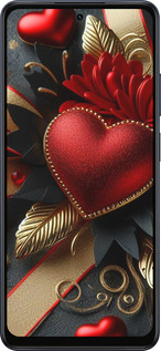 Силиконовый чехол Сердечки v2 для Oppo A5X 4G/5G - 5832u-4090 изображение 