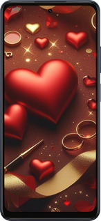 Силиконовый чехол Сердечки v3 для Oppo A5X 4G/5G - 5833u-4090 изображение 