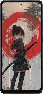 Силиконовый чехол Сумерки воина: Танец с катаной для Oppo A5X 4G/5G - 6123u-4090 изображение 