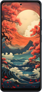 Силиконовый чехол Природа японии для Oppo A5X 4G/5G - 6327u-4090 изображение 