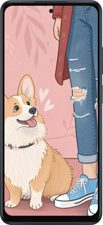 Силиконовый чехол Корги 3 для Oppo A5X 4G/5G - 6707u-4090 изображение 