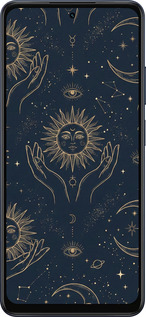 Силіконовий чехол Celestial Harmony: Sun & Moon Gold Mystic Pattern для Oppo A5X 4G/5G - 6778u-4090 изображение 