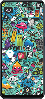 Силиконовый чехол Стикер бомбинг 1 для Oppo A5X 4G/5G - 693u-4090 изображение 