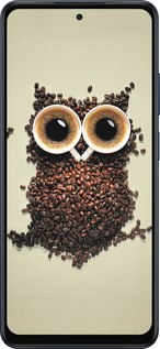 Силиконовый чехол Сова из кофе для Oppo A5X 4G/5G - 777u-4090 изображение 