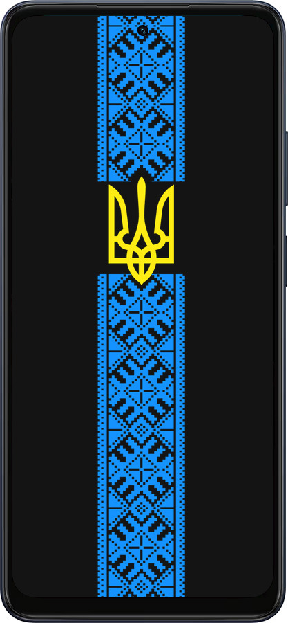 Силиконовый чехол Тризуб в вышиванке для Oppo A5X 4G/5G - 1158u-4090 изображение 