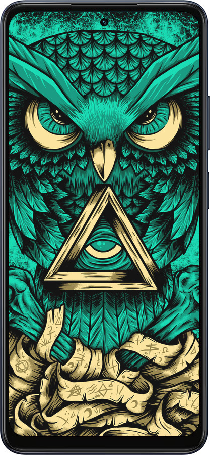 Силиконовый чехол Сова Арт-тату для Oppo A5X 4G/5G - 3971u-4090 изображение 