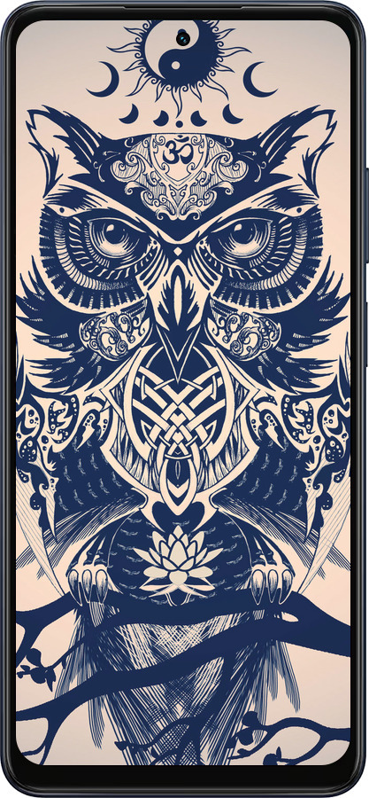 Силиконовый чехол Узорчатая сова для Oppo A5X 4G/5G - 4000u-4090 изображение 