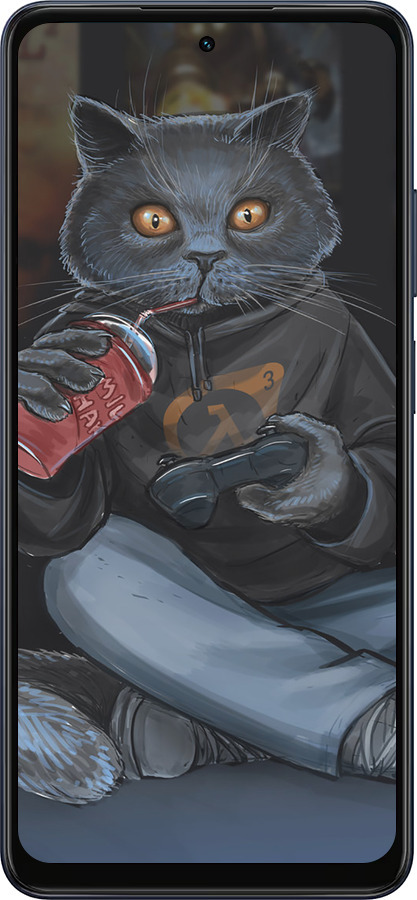 Силиконовый чехол gamer cat для Oppo A5X 4G/5G - 4140u-4090 изображение 